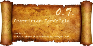 Oberritter Terézia névjegykártya